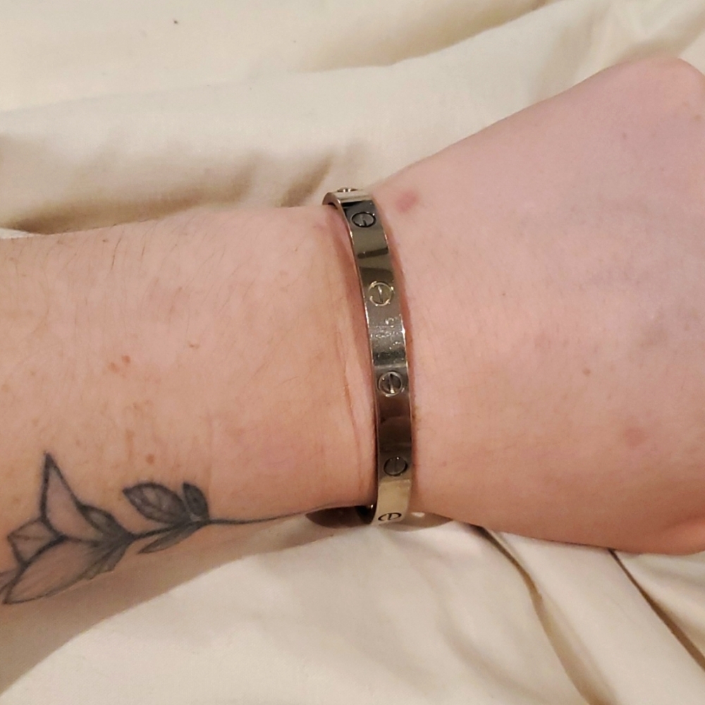 White gold cartier love bracelet